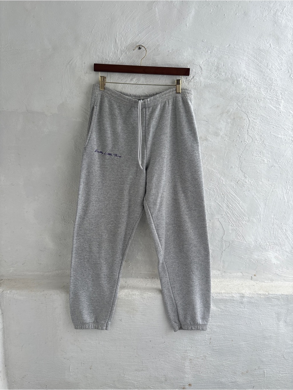 Pretty Little Things Grey Embroidered Detail Cuffed Joggers
